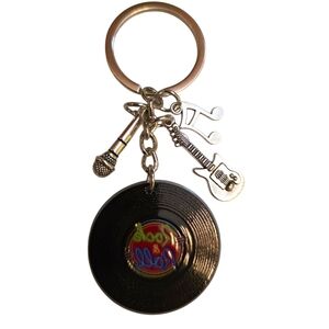 Retro Record Purse Charm with Music Charms